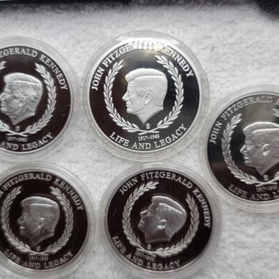 (5) American Mint JFK Commemorative Proofs