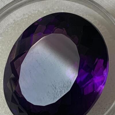 27.73ct Faceted Color Change Amethyst Gemstone in Jar