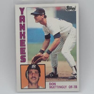 Don Mattingly Rookie Card in Protective Sleeve