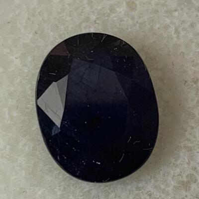 6.18ct Faceted Sapphire Gemstone in Gem Jar