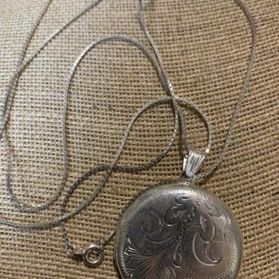 30in Sterling Silver Locket Necklace