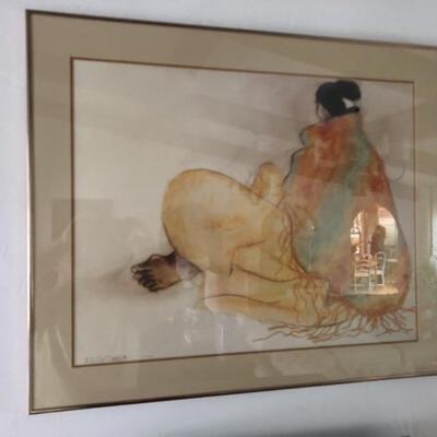 Signed Southwestern Print by RC Gorman, in Frame