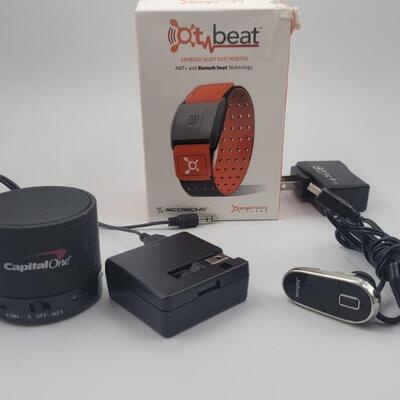
Lead
(3) Tech: 1-Jabra Bluetooth Ear Bud w/ Charger
1-Orangetheory Fitness Bluetooth Armband Heart Rate Monitor 
1-Bluetooth Speaker and...