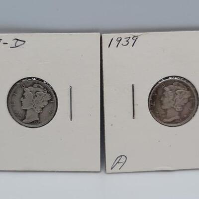 1937-D & 1939 Mercury Dimes