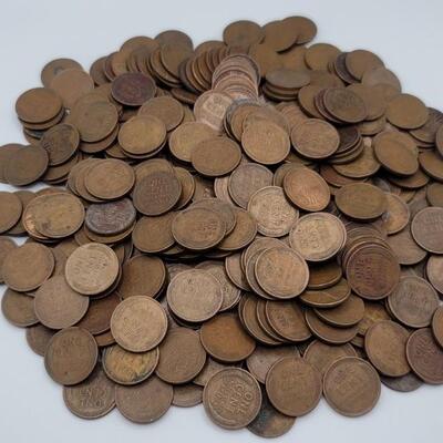 Almost 400 Wheat Pennies, 1940's