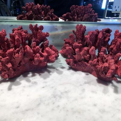 (2) Decorative Pieces of Red Coral