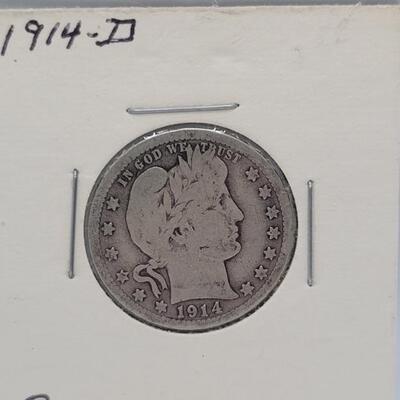 1914-D Barber Quarter Dollar