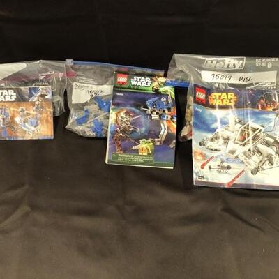 (3) Lego Star Wars Sets:                                                             #75049- Snowspeeder
#7914- Mandalorian Battle Pack...