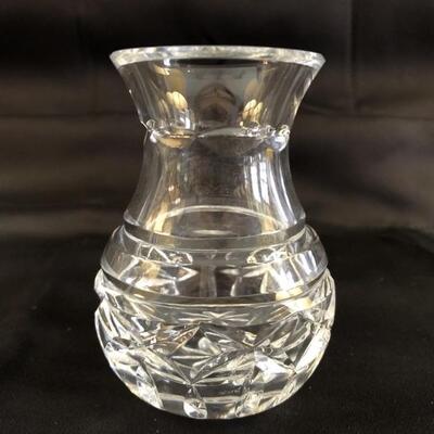 Waterford Irish Crystal 4in Vase, Marked Waterford
