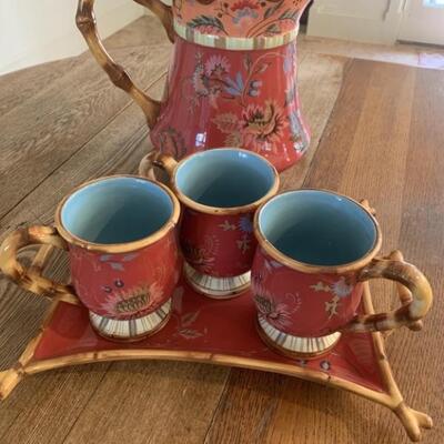 (5) Tracy Porter: 3-Mugs, 1-Serving Tray,
1-Pitcher The Artesian Road Collection
This collection is selling high online!
