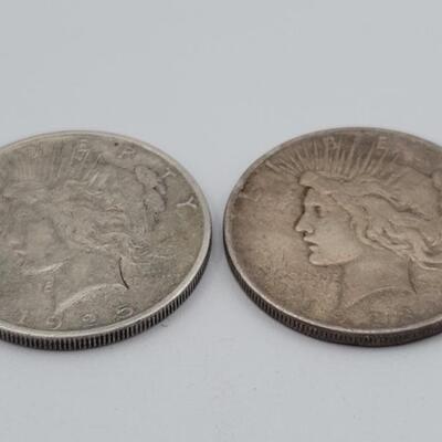 (2) Peace Dollars