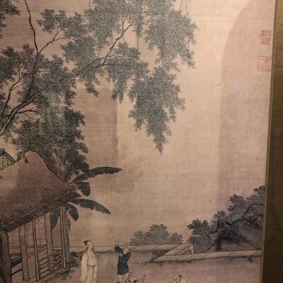 Chinese Yin & Yang in a 15x24in Monochrome Print
Mid Century Style in Bamboo Style Frame