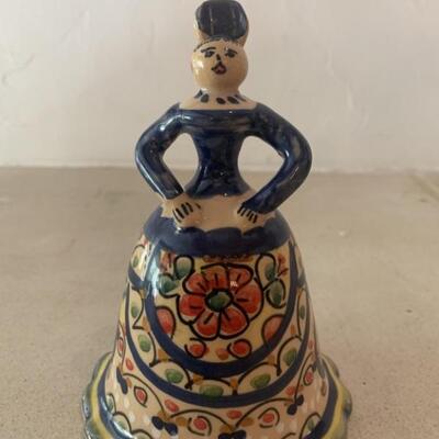 Vintage Cruz Sevilla Spanish Pottery Figural Bell
Hand Crafted by the Cruz Family of Sevilla, Spain
In the shape of a Spanish Villager,...