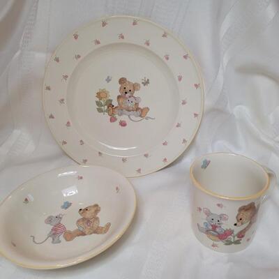 (3) NIB Teddy by Mikasa Child Place Setting Dishes