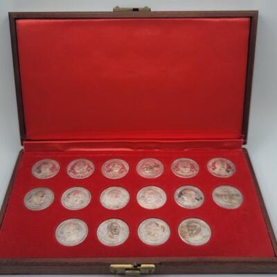 Collectors Presidential Silver Coins in Velvet