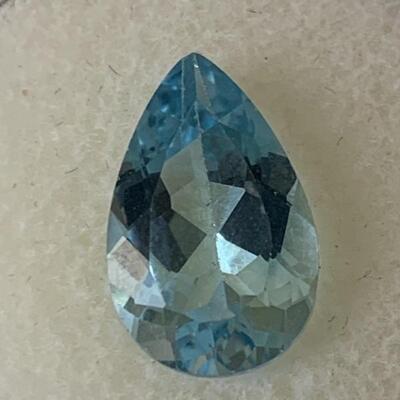 5.06ct Faceted Blue Topaz Gemstone in Gem Jar
