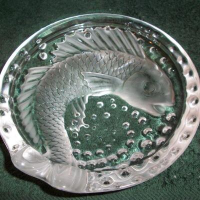 Lalique Crystal Koi Ashtray