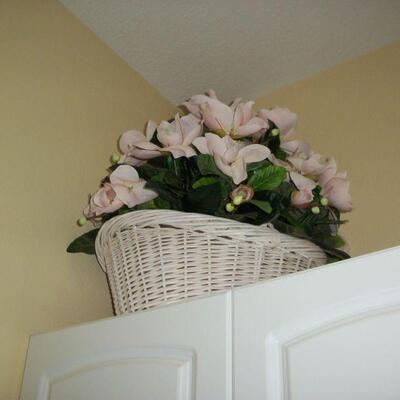 Faux Flowers in Basket