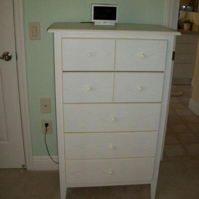 White 5 Drawer Chest of Drawers