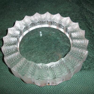 Lalique Crystal "Jamaique" Leaf Ashtray