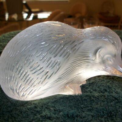 Lalique Crystal Hedgehog