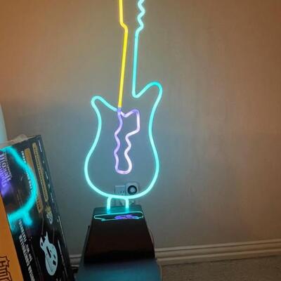neon guitar light