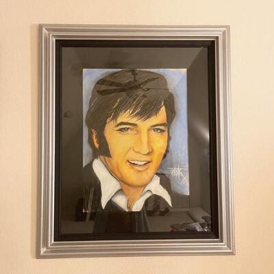 elvis  Pastel artwork-given to client 40 years ago