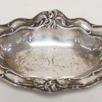 1065	STERLING SILVER ART NOUVEAU BOWL, A, #1120, MONOGRAMMED M, 3.275 TOZ, 9 IN X 5 1/2 IN
