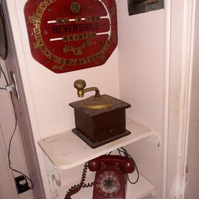 Vintage telephone and more.