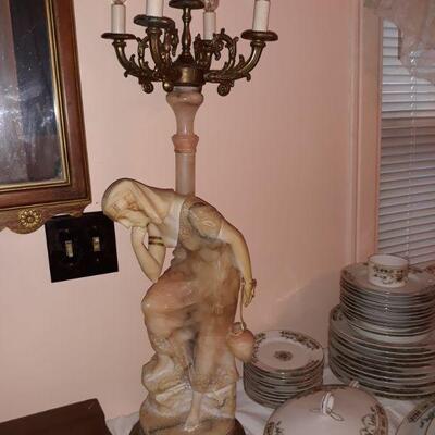 Art Deco marble lamp