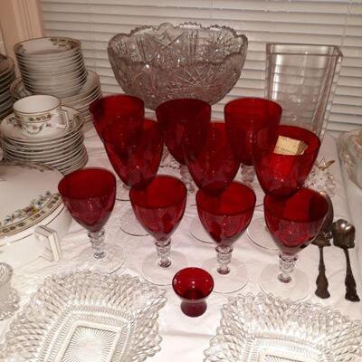 ruby red glassware