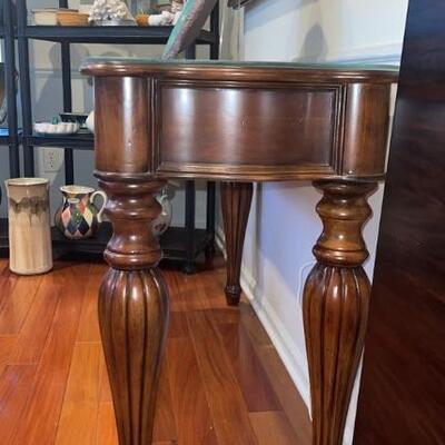 Console Table with Custom Glass Top 48â€ x 17â€ x 30â€