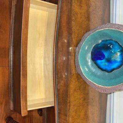 Console Table with Custom Glass Top 48â€ x 17â€ x 30â€
