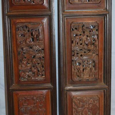 Chinese carved panels