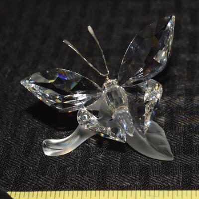 Swarovski butterfly on leaf