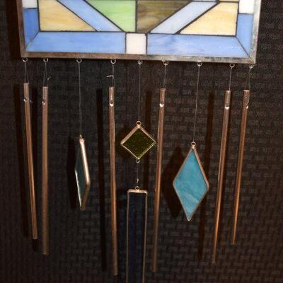 Stained glass wind chimes