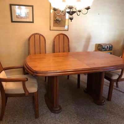 Dining table and 6 chairs $445