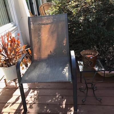 table, 4 chairs, umbrella $160