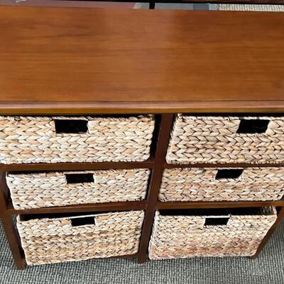 Decorative Storage Cabinet with Baskets measuring 33