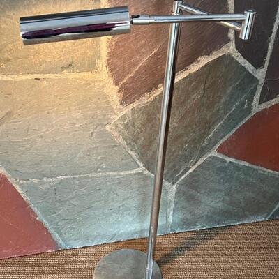 Chrome Floor Lamp by Koch & Lowry with adjustable arm. In good condition with light wear. 

Measures 41