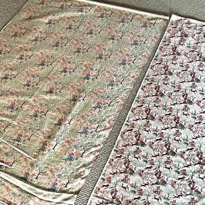 Two Pieces of Vintage Fabric Remnants each measuring 54