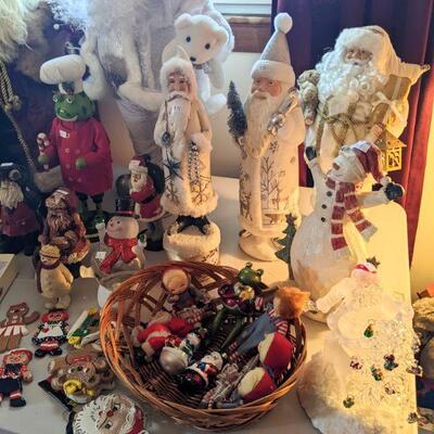 Large collections of Santa figures