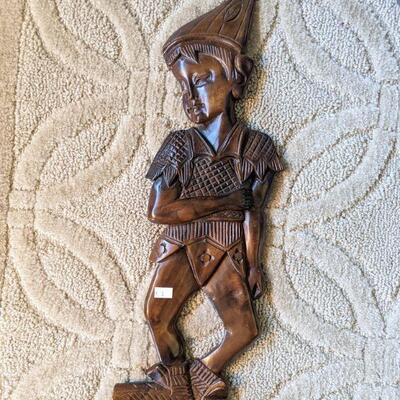 Mid Century Peter Pan wall carving