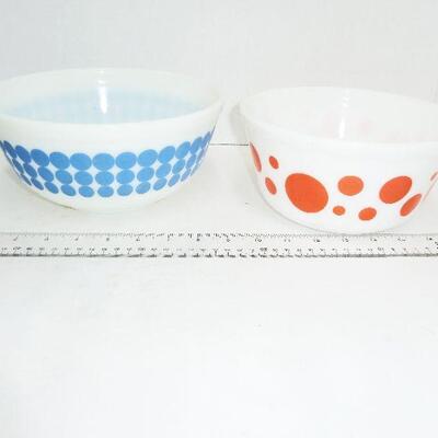 Pyrex dot bowl & other