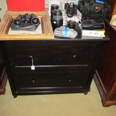 BLACK 2 DRAWER LATERAL FILE