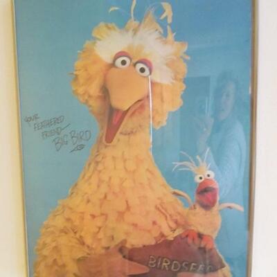 Your Feathered Friend Big Bird & Little Bird Vintage Poster  