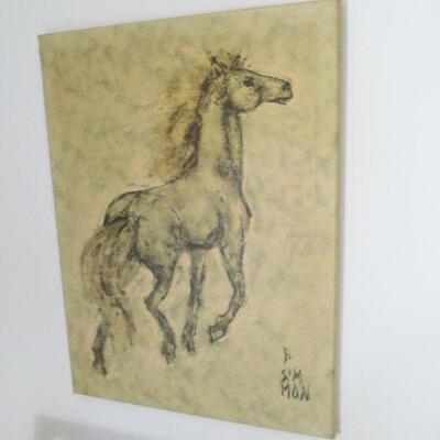 Signed Equestrian Horse Art  