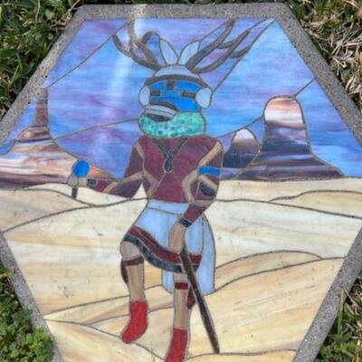 Mosaic Indian heavy yard art