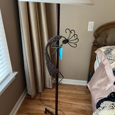Southwestern floor lamp/note white shade