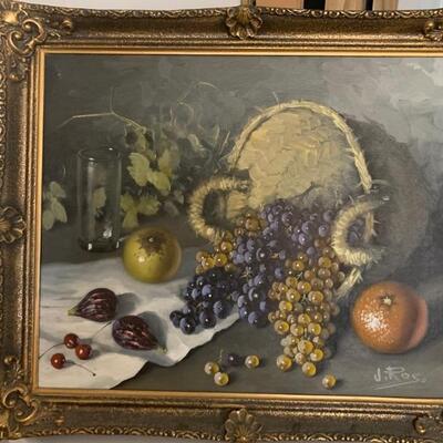 J.Ros oil painting